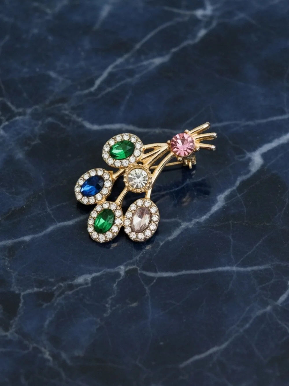 Assorted Women’s Jewelry Brooch Pin - Gold & Multicolor Accents. You get one